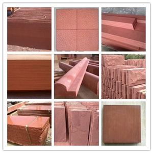Factory Red Sandstone Tiles, China Red Sandstone