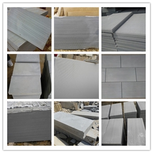 Gray Sandstone Tiles Factory, China Grey Sandstone