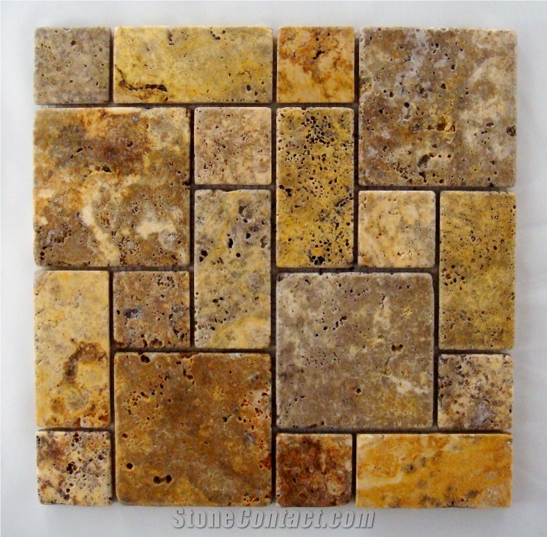 Scabos Travertine Mini Pattern, Mesh Backed Sheets