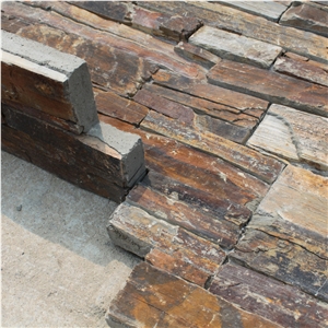 Rusty Slate Cement Ledgestone Wall Panel, Hebei Rusty Slate Cultured Stone