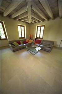 Pierre De Chandore Limestone Floor Pavement Slabs & Tiles, France Beige Limestone