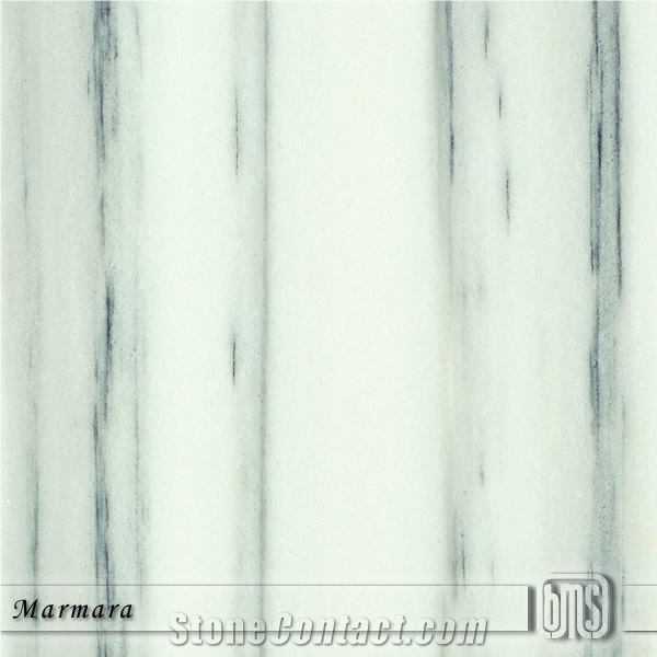 Marmara Semi White Marble Slabs, Tiles