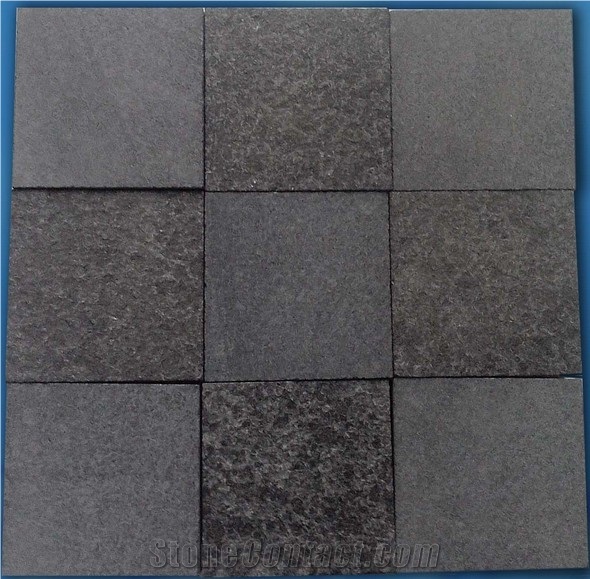 Flamed G684 Black Basalt (Good Quality) Slabs & Tiles, China Black Basalt