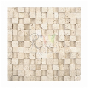 Travertine Beige Mosaic Split Face