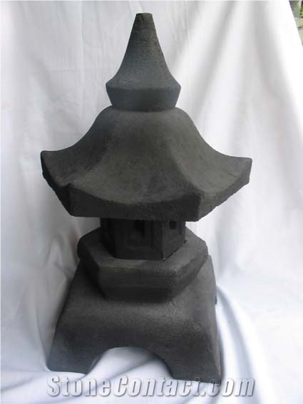 Black Lava Stone Lamps