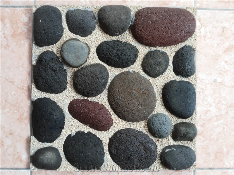 Volcanic Lava Liver Stone Mosaic, Grey Mosaic