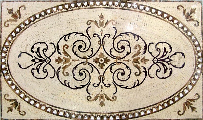Artistic Marble Mosaic Rug