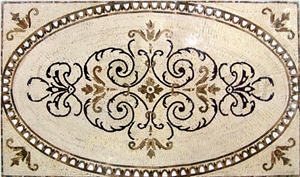 Artistic Marble Mosaic Rug