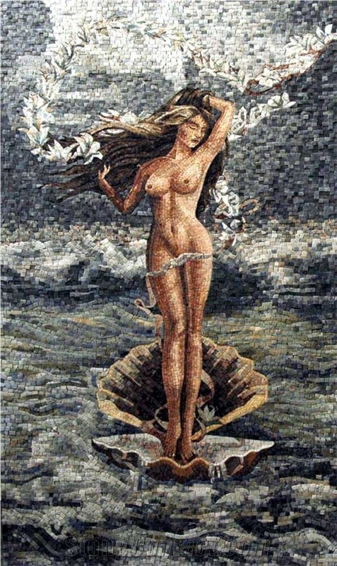 "Birth Of Venus" Famous Reproduction Mosaic Mural