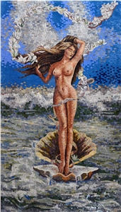 "Birth Of Venus" Famous Reproduction Mosaic Mural