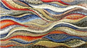 Custom Waves Marble Mosaic