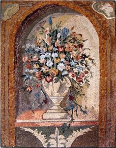 Floral Bouquet Mosaic Marble Work