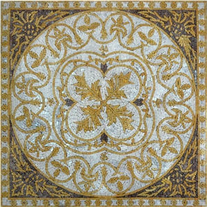 Floral Geometric Marble Mosaics