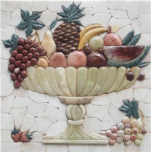 Fruit Bowl Stone Mosaic Kitchen Back Splash