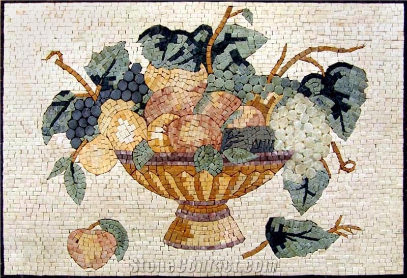 Fruits Bowl Mosaic Kitchen Backsplash