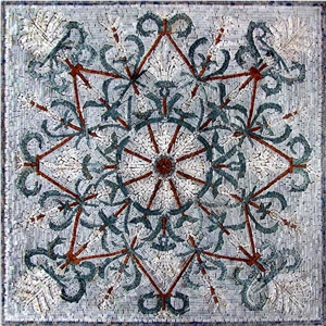 Geometric Marble Mosaic