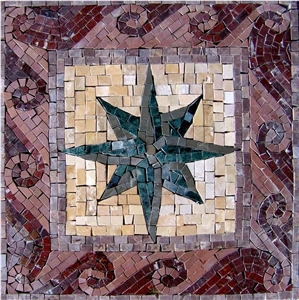 Geometric Marble Mosaic