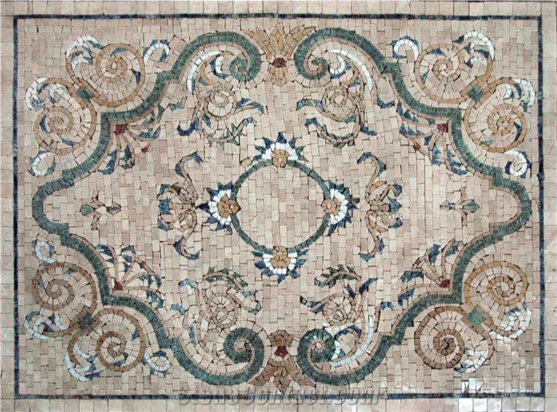 Geometric Stone Art Mosaic Rug
