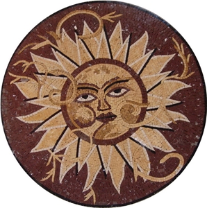Marble Sun Medallion Mosaic