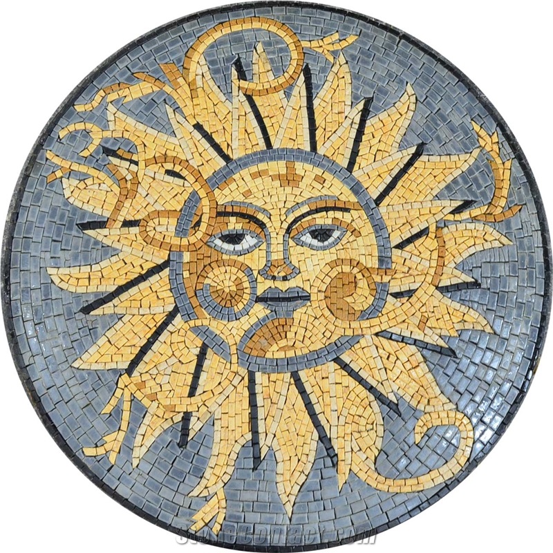 Marble Sun Medallion Mosaic