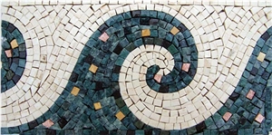 Marble Waves Border Mosaic