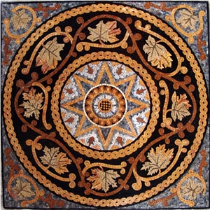 Mosaic Stone Art Floor Medallion