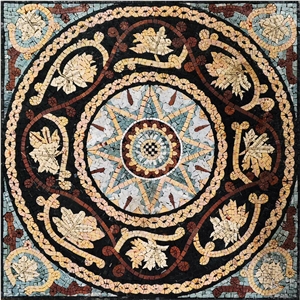 Mosaic Stone Art Floor Medallion