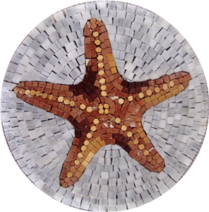 Starfish Marble Mosaic Art