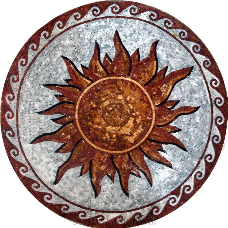 Sun Medallion Marble Mosaic