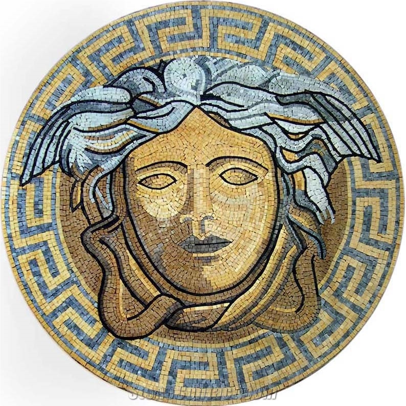 Versace Mosaic Stone Art Medallion
