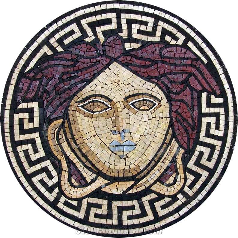 Versace Mosaic Stone Art Medallion