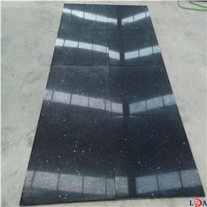 600x600 Black Sparkle Quartz Tiles