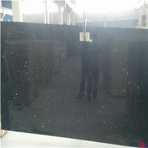 600x600 Black Sparkle Quartz Tiles