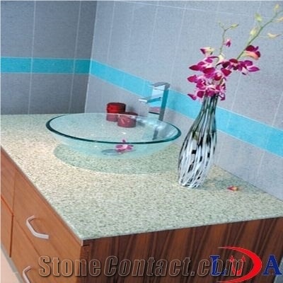Custom Quartz Stone Bathroom Vanity Tops, Grey Quartz Stone Vanitytops