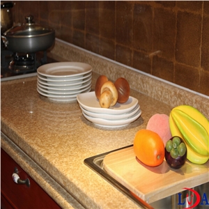 Laminated Quartz Stone Counter Tops, Yellow Kitchen Countertops
