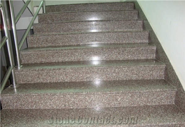 G664 Granite Stairs, Red Granite Stairs