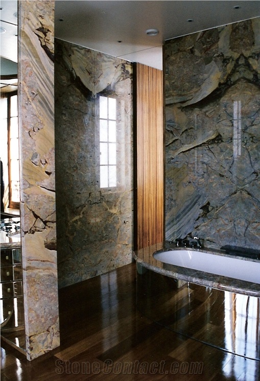 Sarrancolin Versailles Marble Bathroom Design