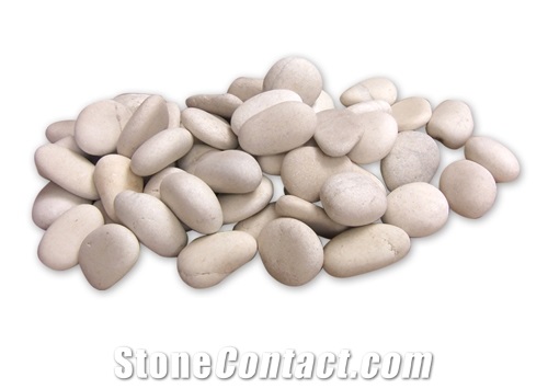 Loose Stone - Timor White, White Marble Pebble & Gravel