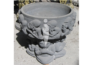 Pottery and Bowl, Black Basalt Pots