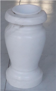 Monumental Vases - Crosses, Macedonian White Marble Monumental Vases