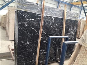 Black Marquina Marble, Black and White Marble Slabs & Tiles