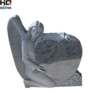 Heart and Angel American Monument, Grey Granite Monuments