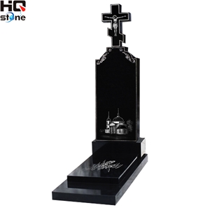 Shanxi Black Granite Cross Monuments