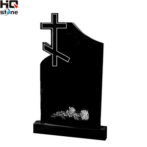 Shanxi Black Granite Cross Tombstone,Monuments