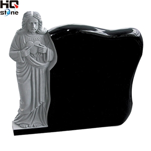 Shanxi Black Granite Monument with Jesus