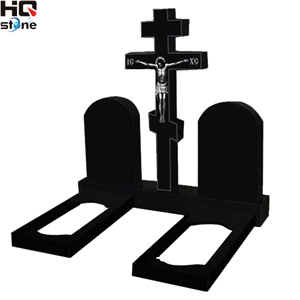 Shanxi Black Granite Monuments with Cross