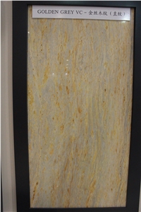 Golden Grey Light Marble Slab & Tile, Turkey Yellow Marble