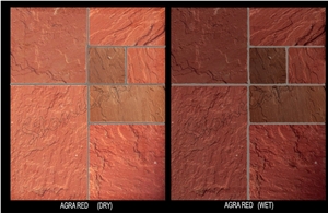 Agra Red Sand Stone Slabs & Tiles, India Red Sandstone
