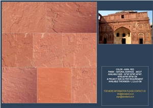 Agra Red Sand Stone Slabs & Tiles, India Red Sandstone