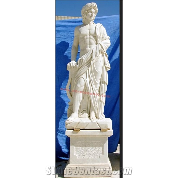 Carved Natural Stone Sculpture-Figure Sculpture, White Marble Sculptures